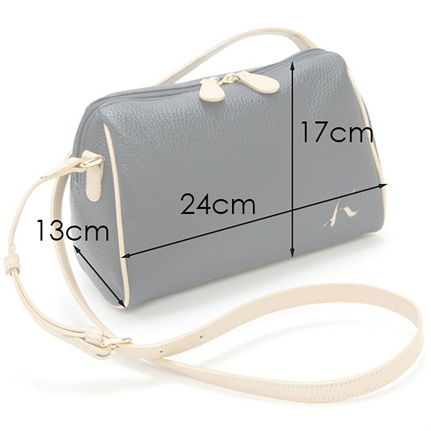 Two-Tone Crossbody Shoulder Bag | Minimal Women’s Dark Blue & Beige Bag One Size