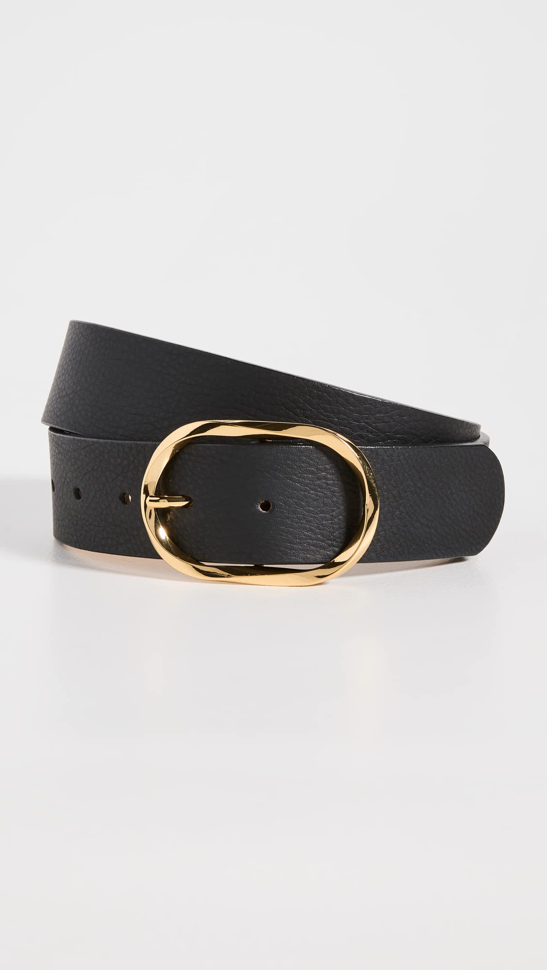 Kyra Belt | Minimal Black Gold Women’s Waist Belt Medium