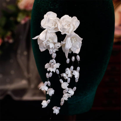 Pearl Flower Hair Clip | Minimal Bridal Wedding Hair Accessory for Women