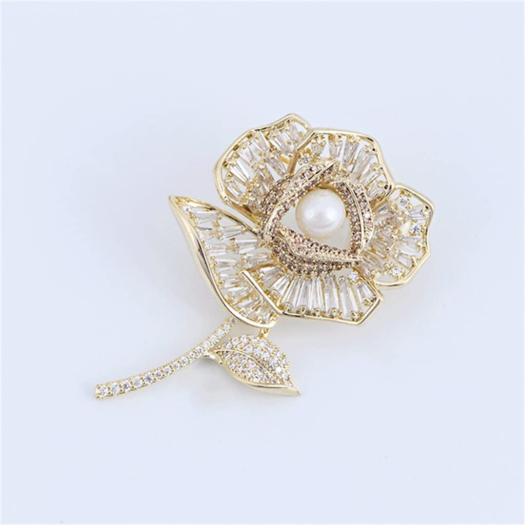 Rose Brooch Pin | Minimal Women’s Floral Coat & Scarf Accessory