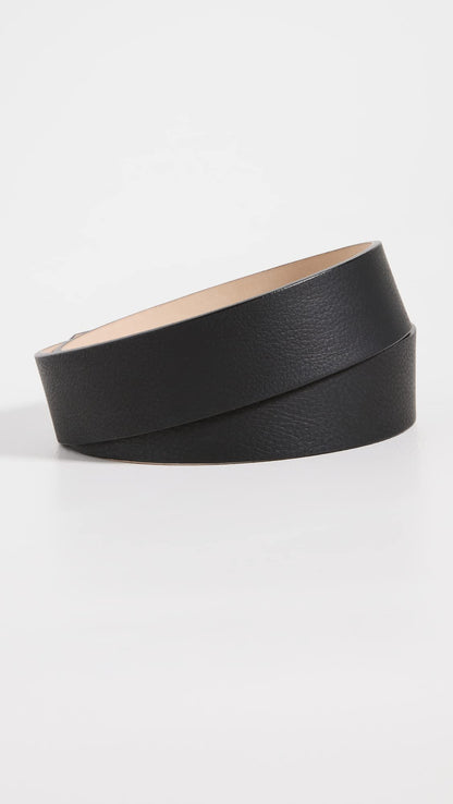 Kyra Belt | Minimal Black Gold Women’s Waist Belt Medium