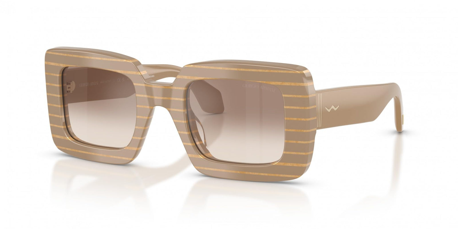 Gradient Brown Mirror Sunglasses | Minimal Women’s Designer Eyewear