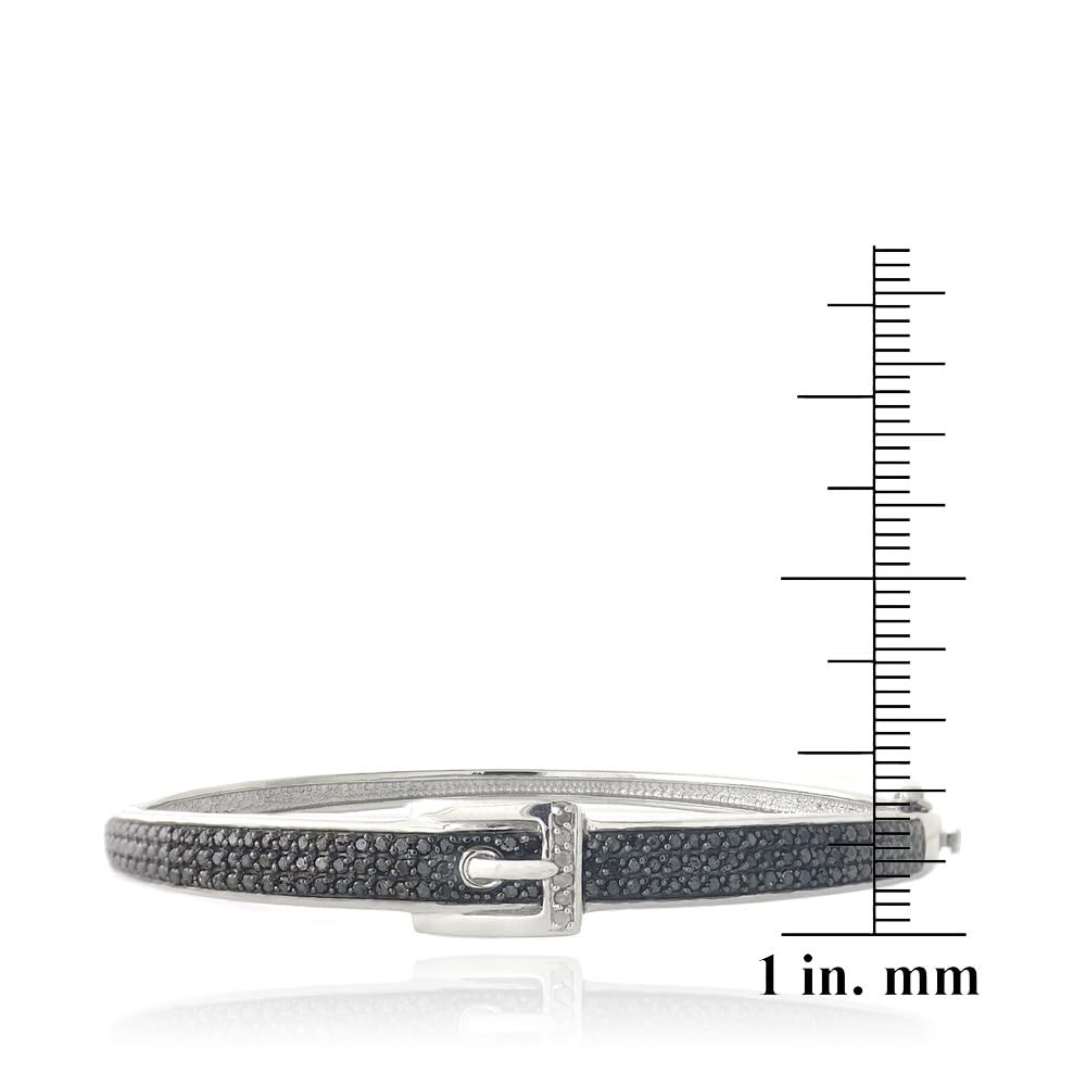 Black White Square Bangle Bracelet | Minimal Women’s Fashion Jewelry