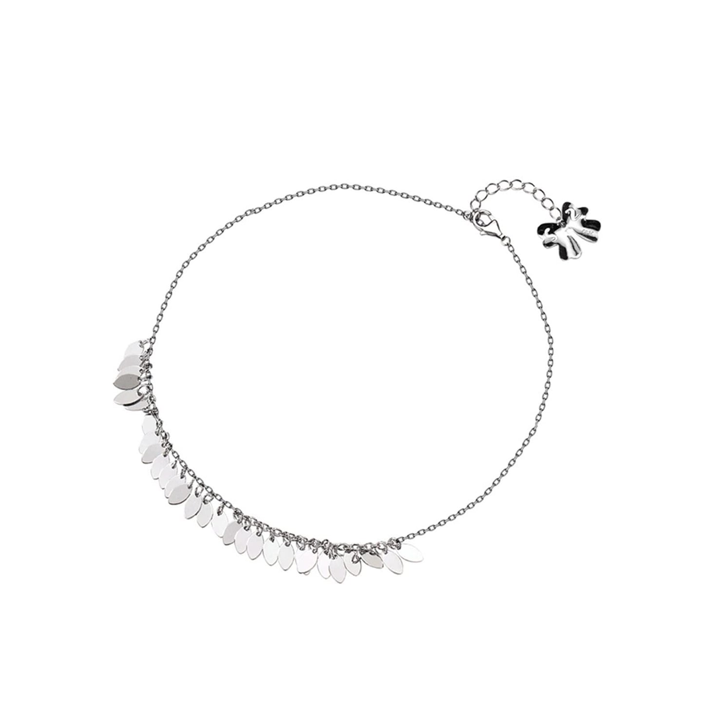 Oval Tassel Anklet Bracelet | Minimal Gold Tone Foot Chain Jewelry for Women