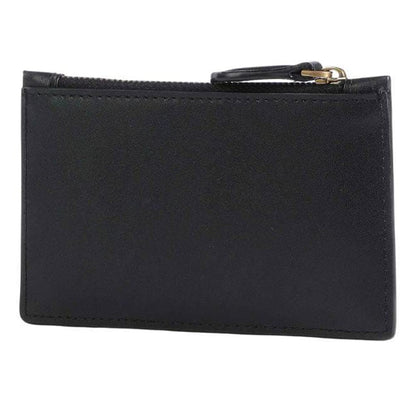 Leather Credit Card Holder | Minimal Gold Logo Card Wallet