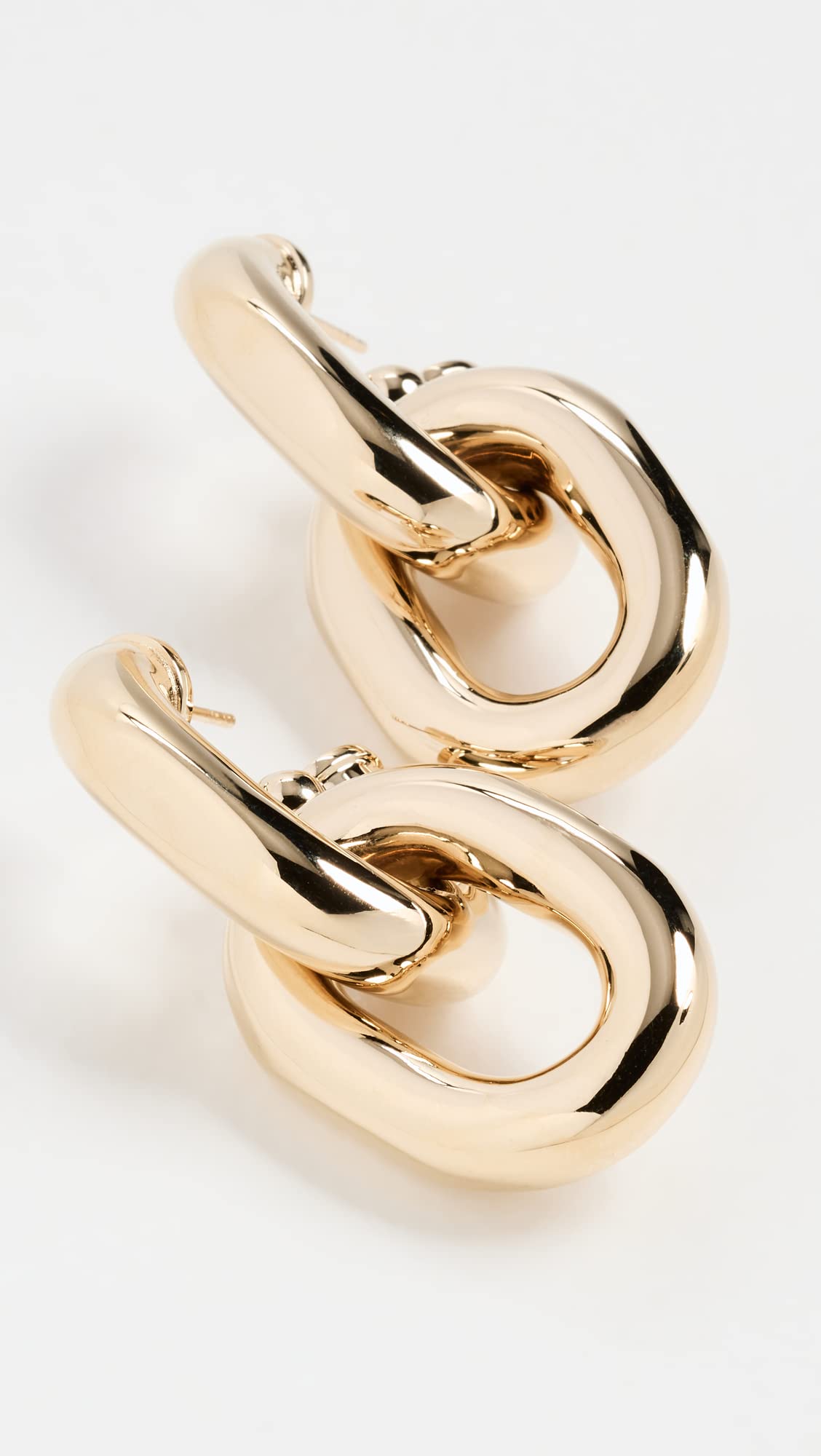 XL Link Hoop Earrings | Gold Statement Geometric Hoops for Women
