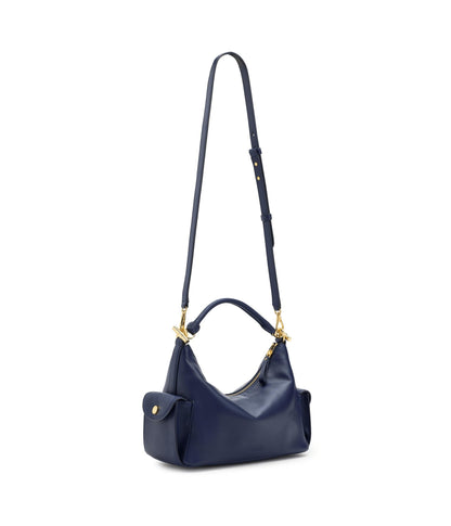 Small Nappa Leather Shoulder Bag | Minimal Women’s Refined Navy Bag