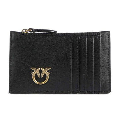 Leather Credit Card Holder | Minimal Gold Logo Card Wallet
