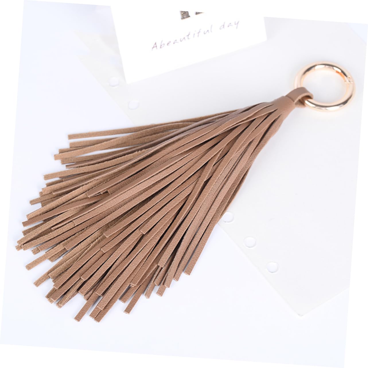 Leather Tassel Keychain | Minimal Women’s Bag & Car Key Charm