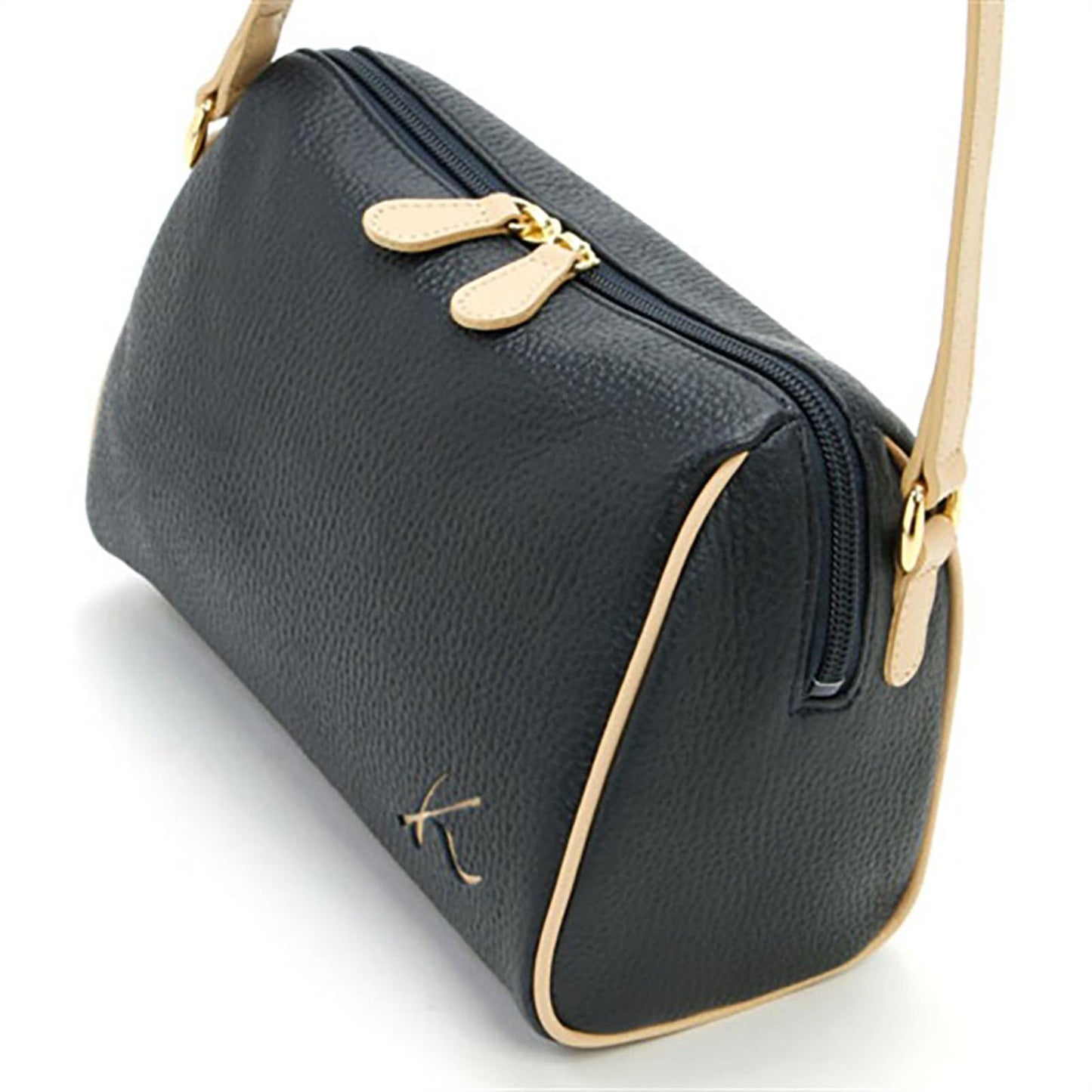 Two-Tone Crossbody Shoulder Bag | Minimal Women’s Dark Blue & Beige Bag One Size