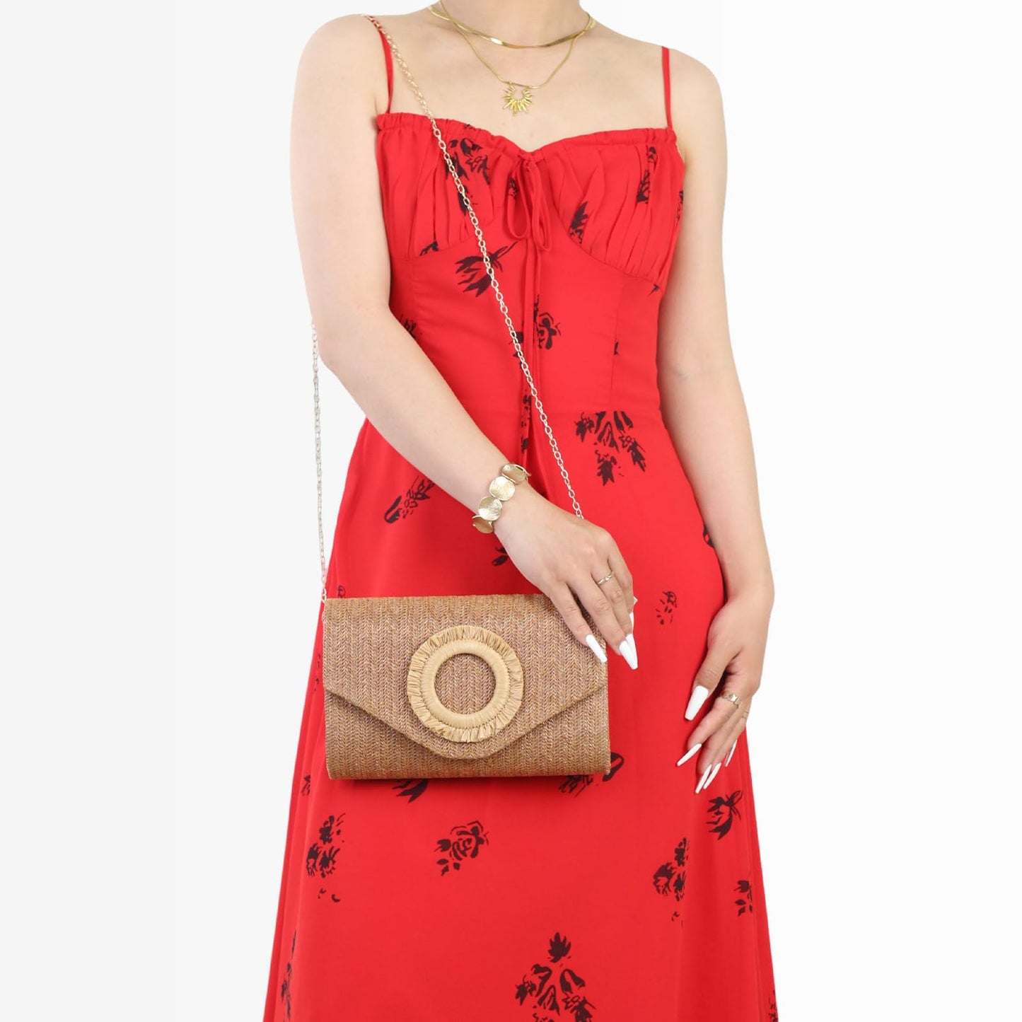 Envelope Straw Clutch Bag | Minimal Women’s Woven Summer Evening Handbag