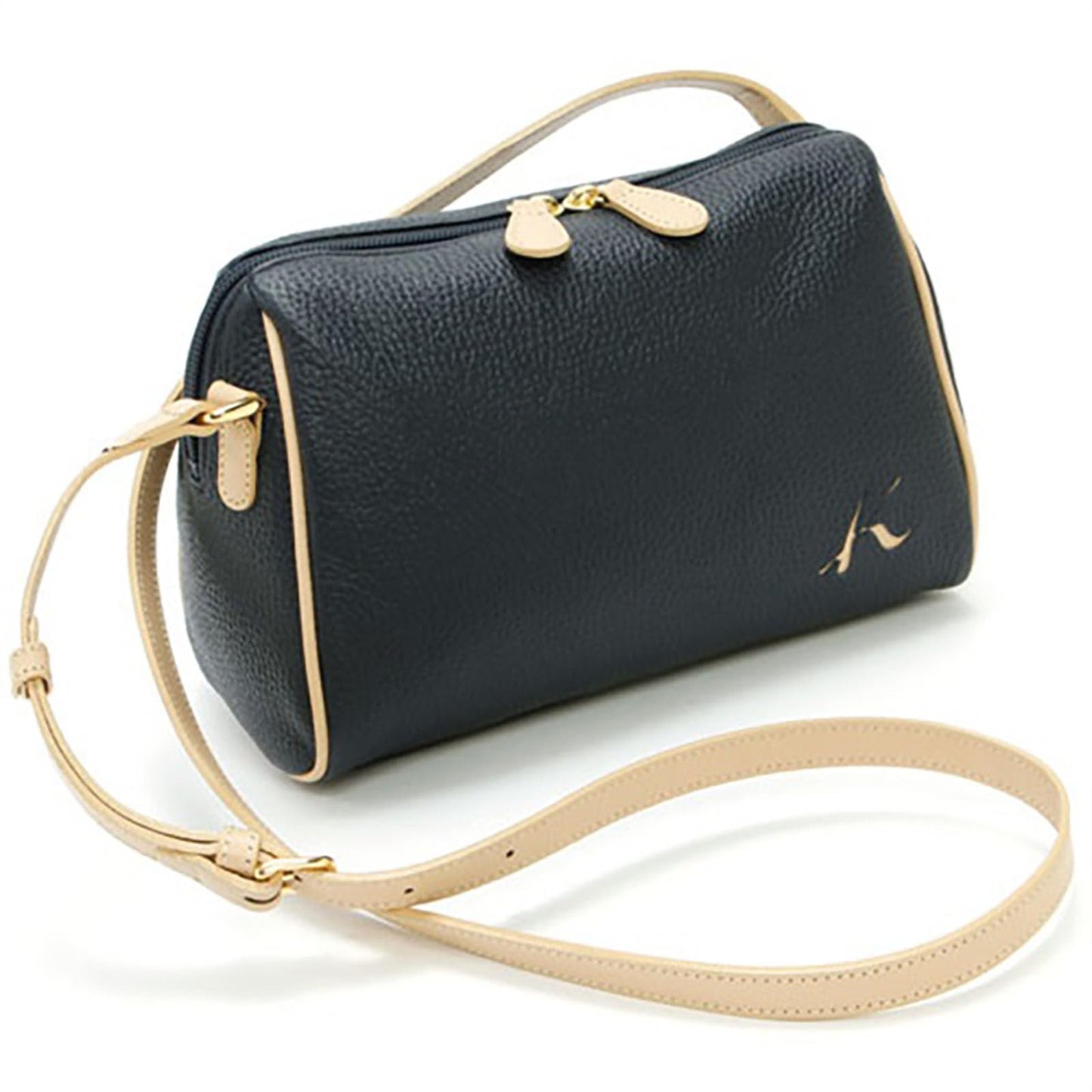 Two-Tone Crossbody Shoulder Bag | Minimal Women’s Dark Blue & Beige Bag One Size