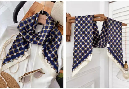 Silk Ribbon Scarf | Minimal Women’s Hair & Bag Wrap Accessory