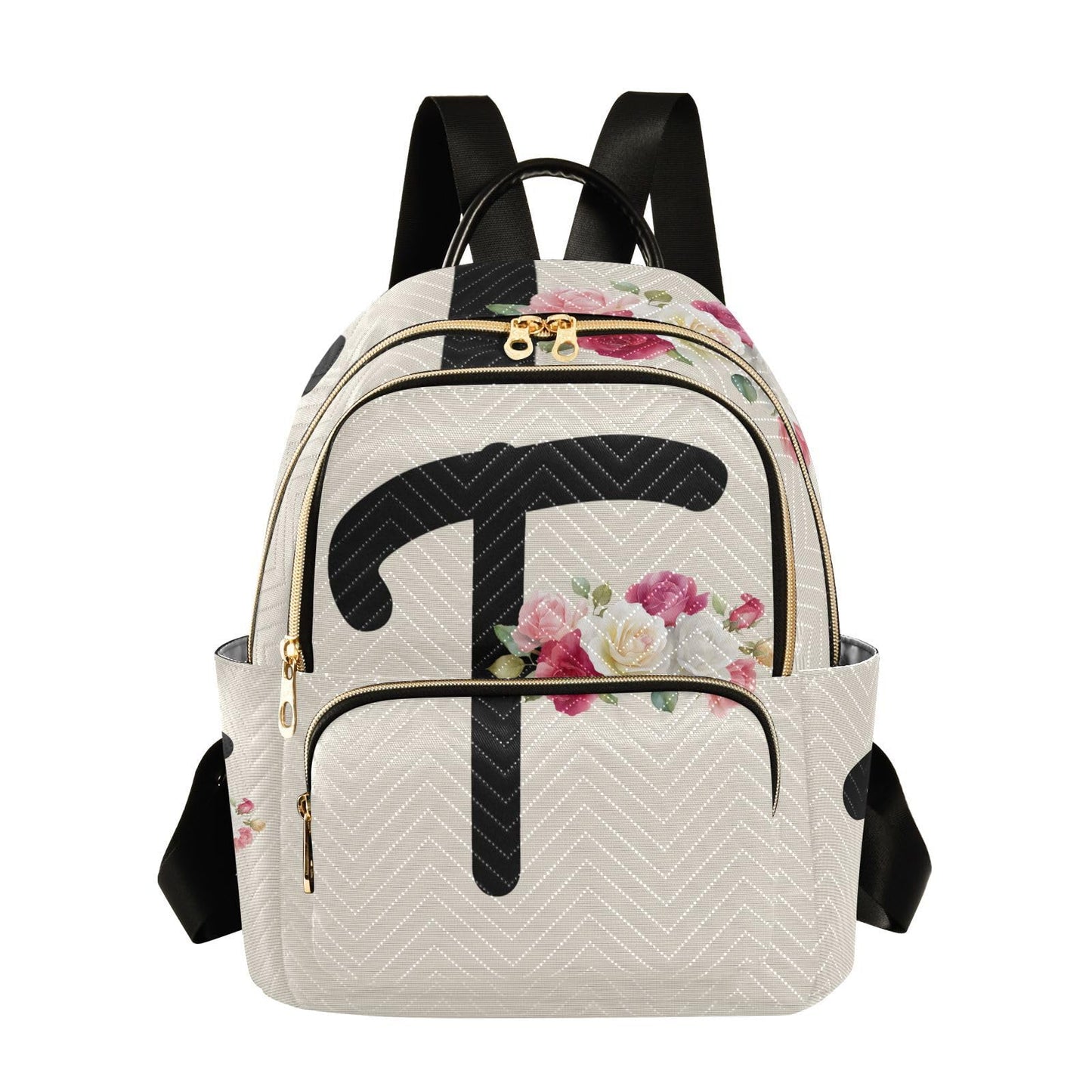 Letter F Backpack | Minimal Women’s Fashion Travel Daypack Shoulder Bag