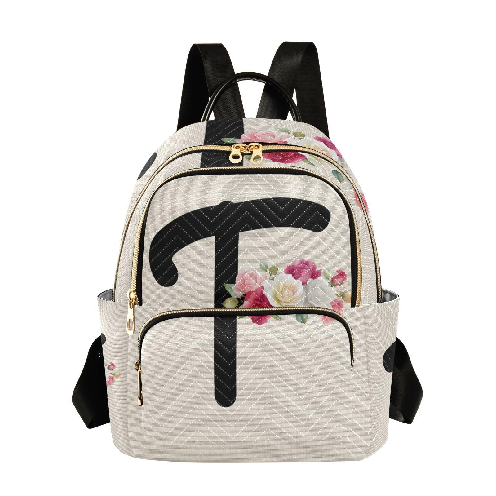 Letter F Backpack | Minimal Women’s Fashion Travel Daypack Shoulder Bag