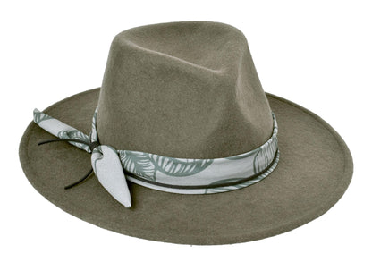 Wide Brim Felt Hat | Minimal Wool Fedora Women’s Sun Protection Accessory