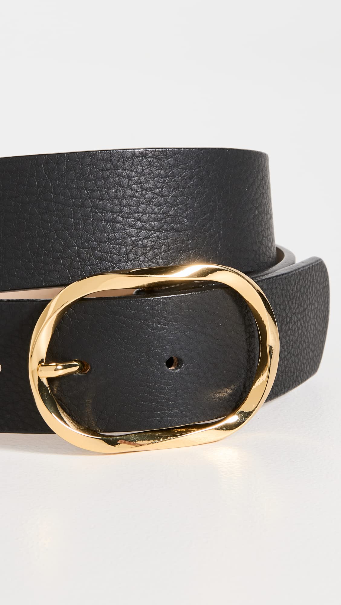 Kyra Belt | Minimal Black Gold Women’s Waist Belt Medium
