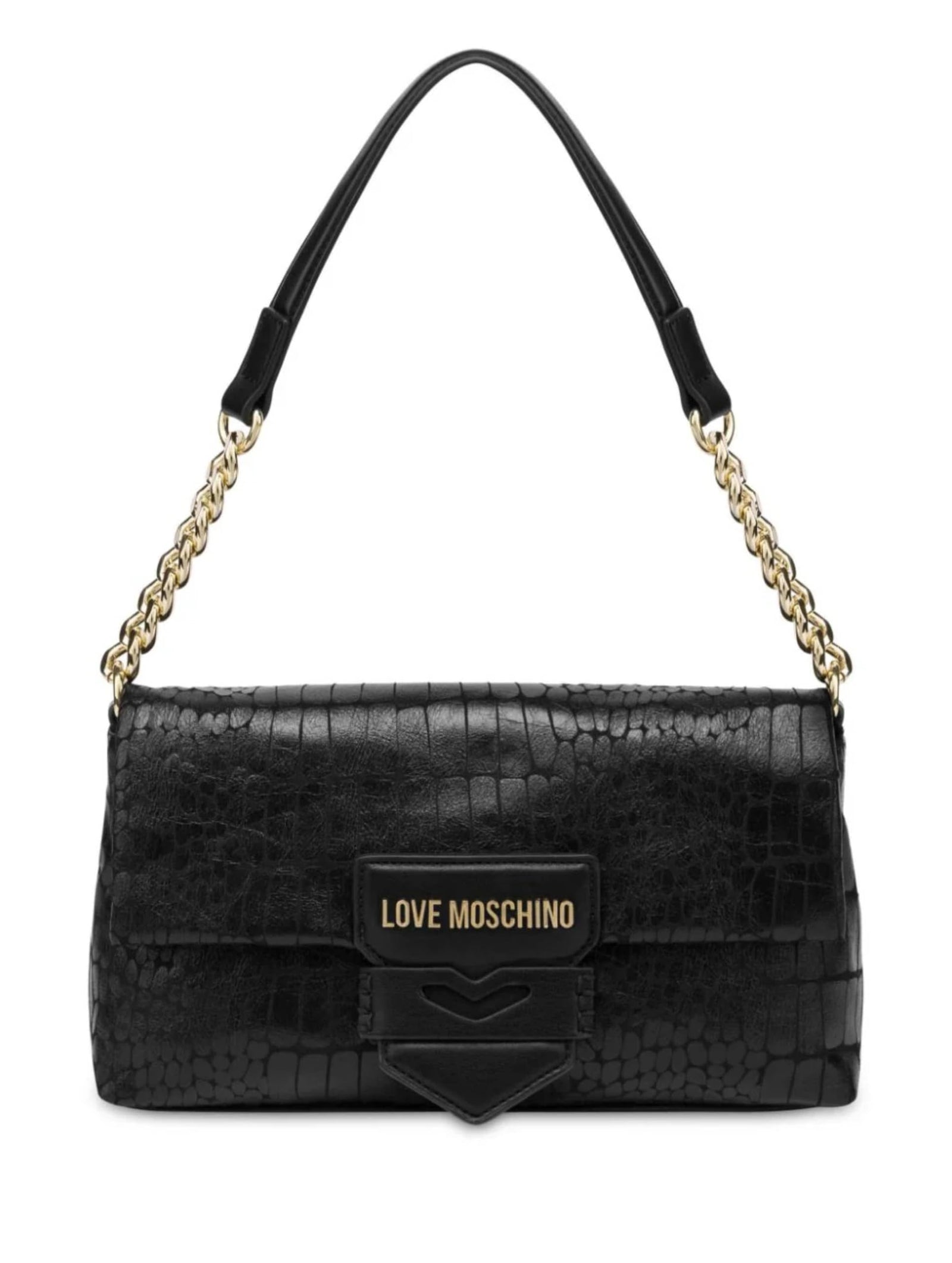 Black Shoulder Bag | Minimal Women’s Leather Zip Top Bag