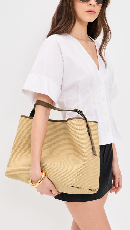 Raffia Hobo Bag | Minimal Women’s Natural Summer Shoulder Bag