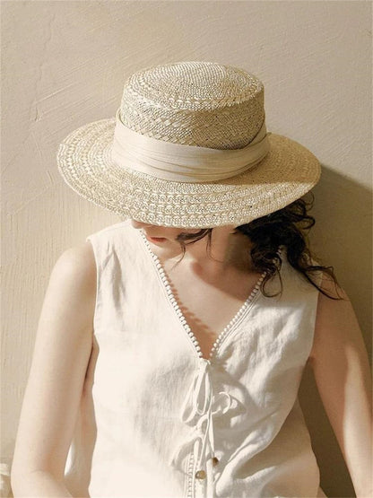 Flat Brim Wide Hat | Minimal Women’s Casual Sun Protection Headwear