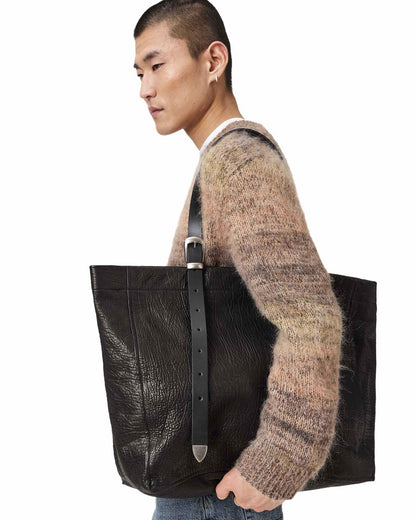 Leather Tote Bag | Minimal Women’s Black Everyday Shoulder Bag