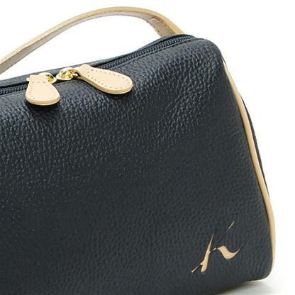 Two-Tone Crossbody Shoulder Bag | Minimal Women’s Dark Blue & Beige Bag One Size