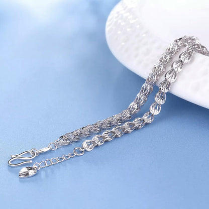 Platinum Link Bracelet | Minimal 950 Fine Phoenix Tail Design Jewelry