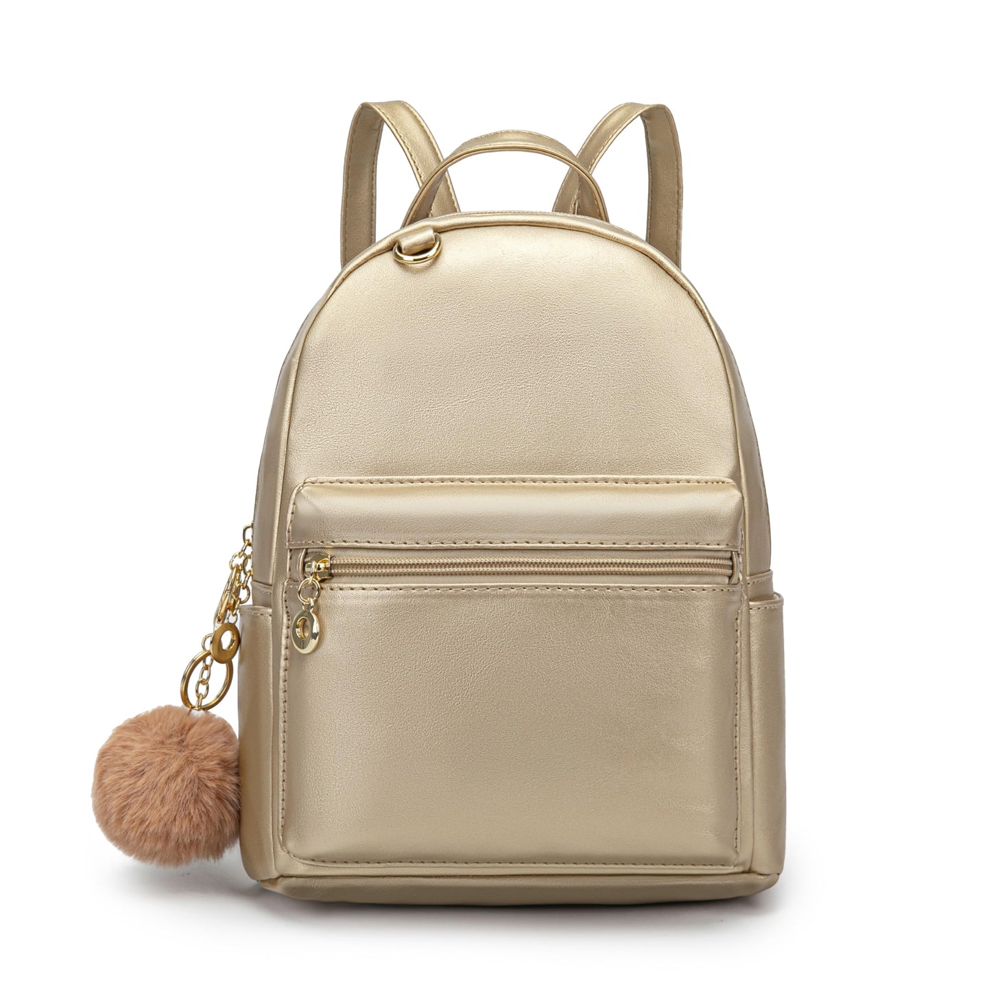 Mini PU Backpack | Minimal Women’s Cute Travel Daypack with Charm