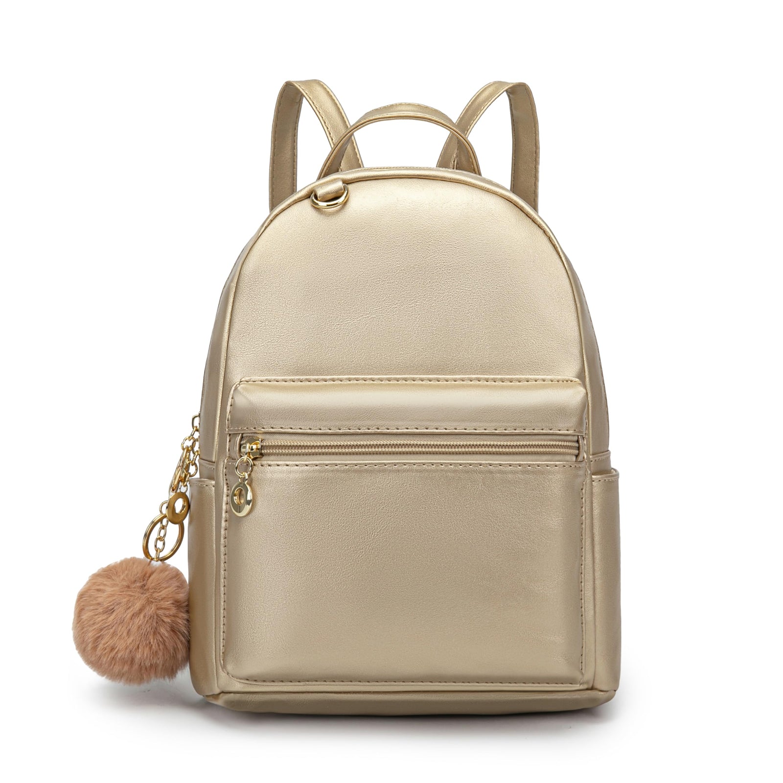 Mini PU Backpack | Minimal Women’s Cute Travel Daypack with Charm