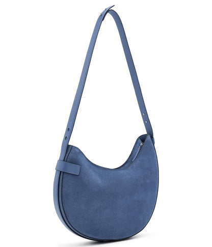 Suede Large Shoulder Bag | Minimal Women’s Blue Tote Style Bag