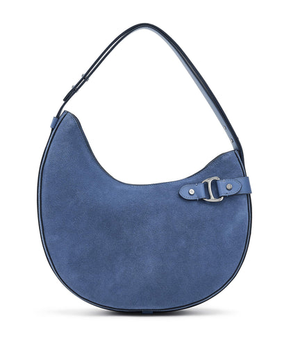 Suede Large Shoulder Bag | Minimal Women’s Blue Tote Style Bag