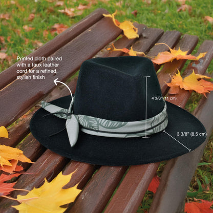 Wide Brim Felt Hat | Minimal Wool Fedora Women’s Sun Protection Accessory