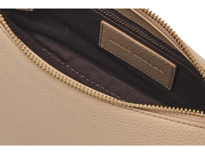 Dual Hobo Shoulder Bag | Minimal Women’s Camel Leather Bag