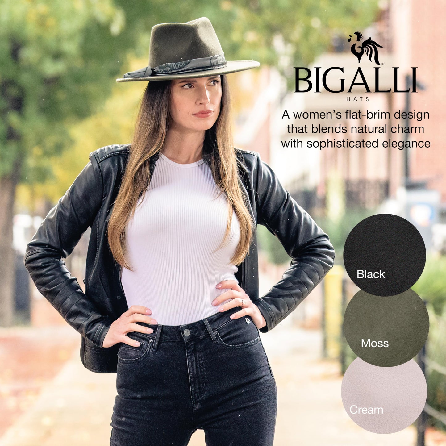 Wide Brim Felt Hat | Minimal Wool Fedora Women’s Sun Protection Accessory