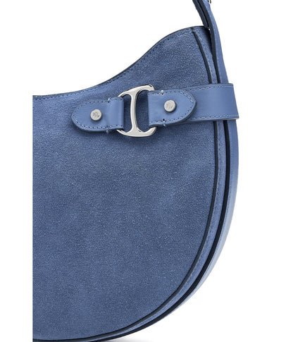 Suede Large Shoulder Bag | Minimal Women’s Blue Tote Style Bag